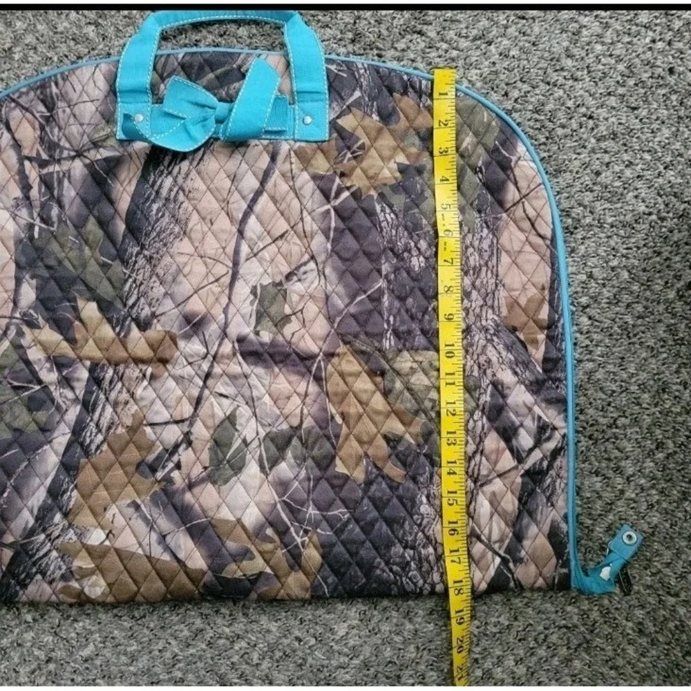 Camouflage & Teal Garment Clothing Bag